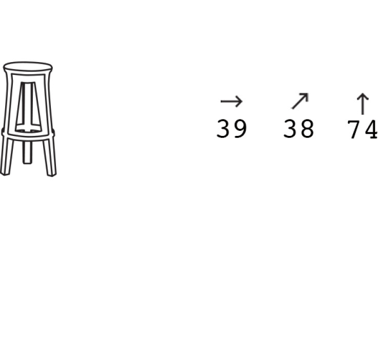 Барний табурет Frozen Square Stool 6342 C2 White (6342C2)5